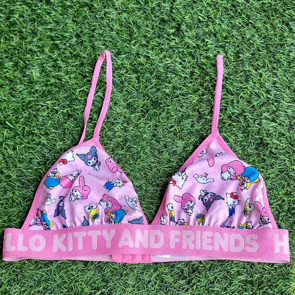 Sanrio Hello Kitty Pink Bralette Size Medium - Picture 1 of 5